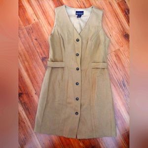 Classic camel wool dress/long vest
